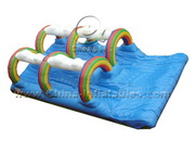 inflatable frog water pool slide